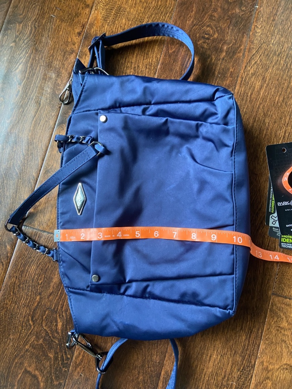 Travelon Parkview Anti-Theft Hobo Crossbody Shoulder Bag Navy - Picture 8 of 10